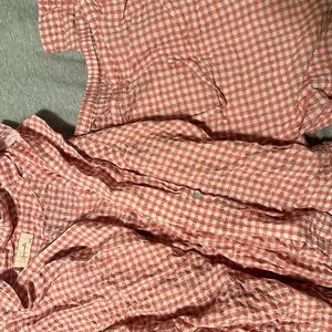 Pink and White PJ Set